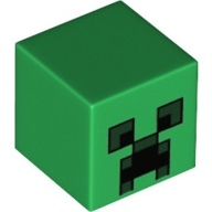 Lego hlava (Minecraft Creeper), zelená (6104327, 6162485)